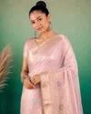 Afs Florent Tissue Linen Embroidery Saree